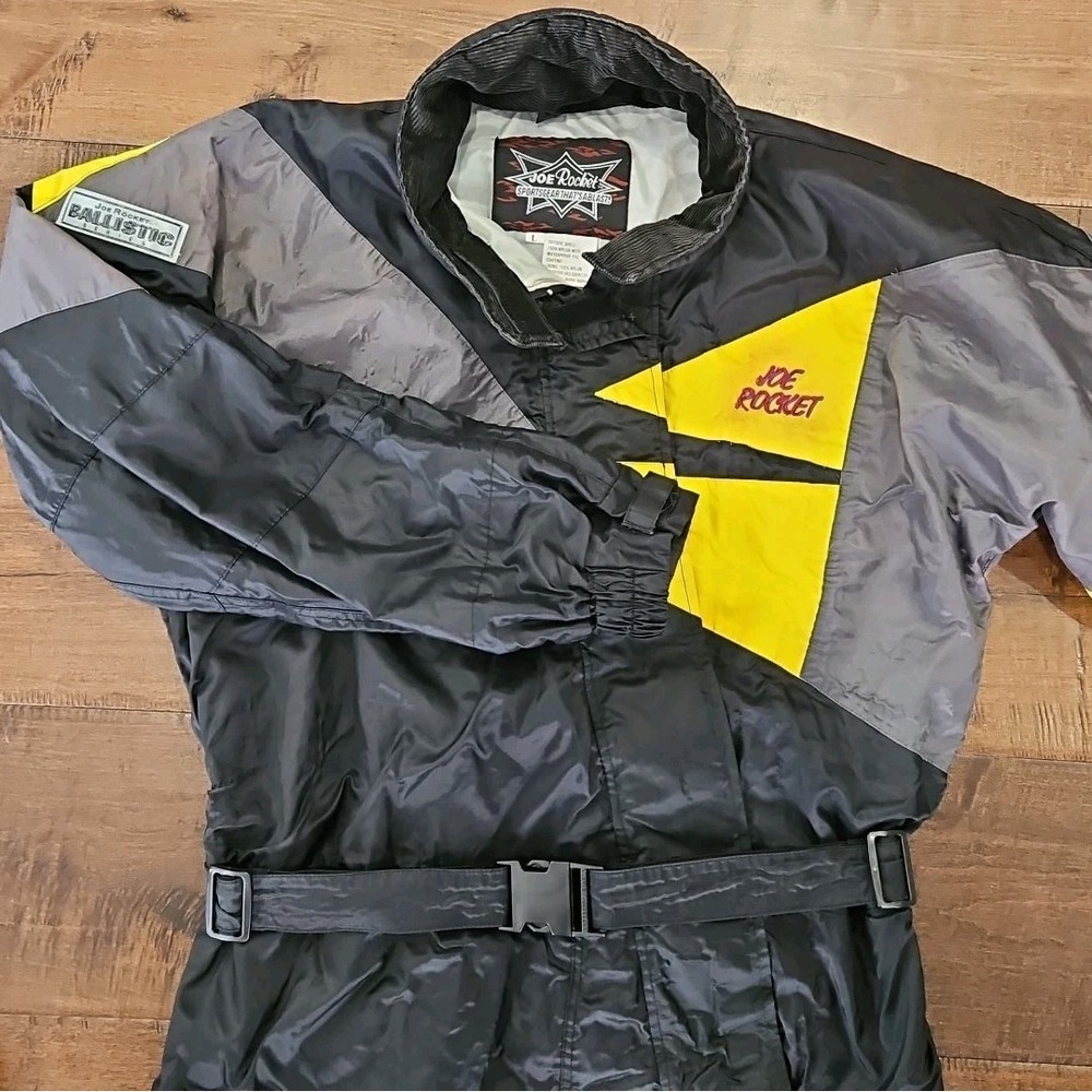 Vintage Joe Rocket Ballistic Men's Lined Motocross/Cycle Rainsuit  1-Piece SizeL